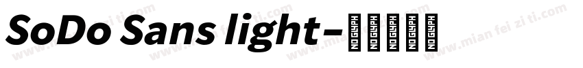SoDo Sans light字体转换